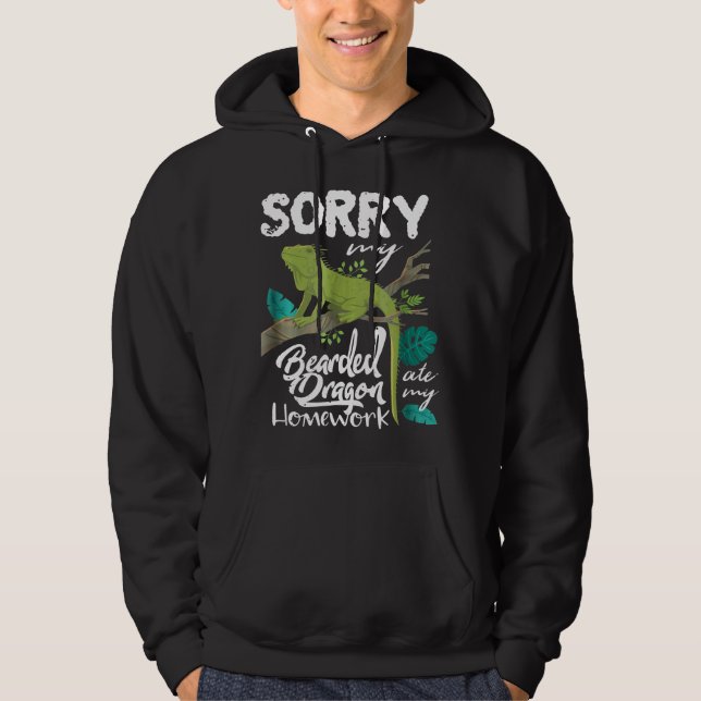 My Bearded Dragon Ate My Homework School Hoodie (Front)