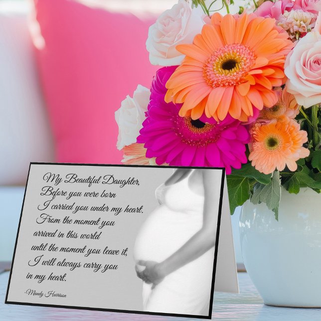 My Beautiful Daughter From Mum Pregnancy Quote Card (Creator Uploaded)