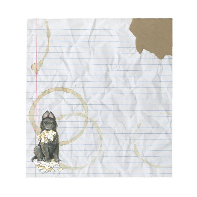My Belgian Sheepdog Ate My Lesson Plan Notepad (Front)