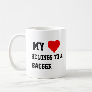 My Belongs To A Bagger Mug
