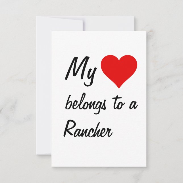 My Belongs To A Rancher  Card (Front)