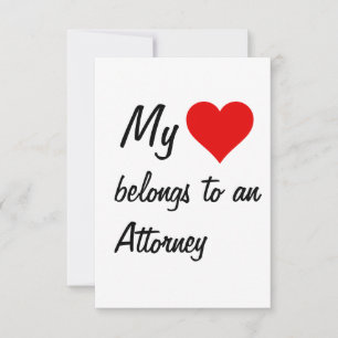 My Belongs To An Attorney Card