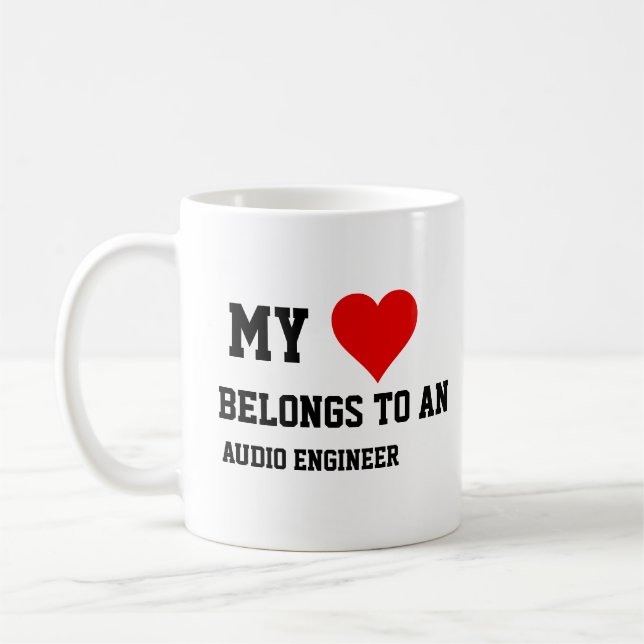 My Belongs To An Audio Engineer  Coffee Mug (Left)
