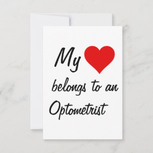My Belongs To An Optometrist Card