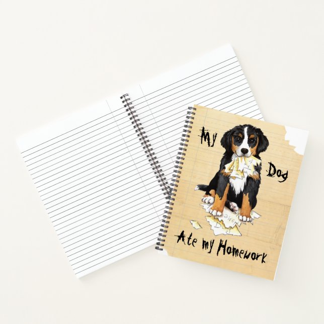 My Berner Ate My Homework Notebook (Inside)