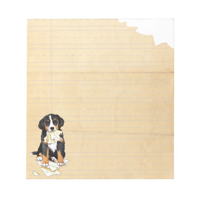 My Berner Ate My Homework Notepad (Front)