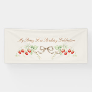 My Berry First Birthday Party Banner