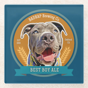 My Best Boy Beer Label Coaster