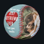 My Best Boyfriend Ever Red Heart 2 Photos  Baseball<br><div class="desc">My Best Boyfriend Ever Red Heart 2 Photos Baseball. Modern personalised baseball featuring 2 photos,  modern and trendy typography saying You are my best boyfriend ever,  lovely red hearts and names. Add your names and 2 photos and make a lovely gift for your boyfriend who loves sports.</div>