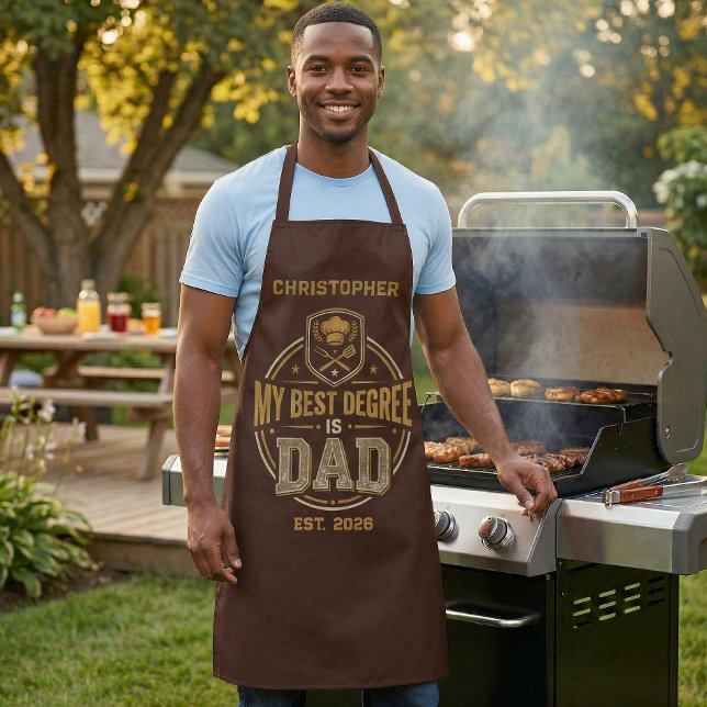 My Best Degree Is Dad Father's Day Apron (Creator Uploaded)