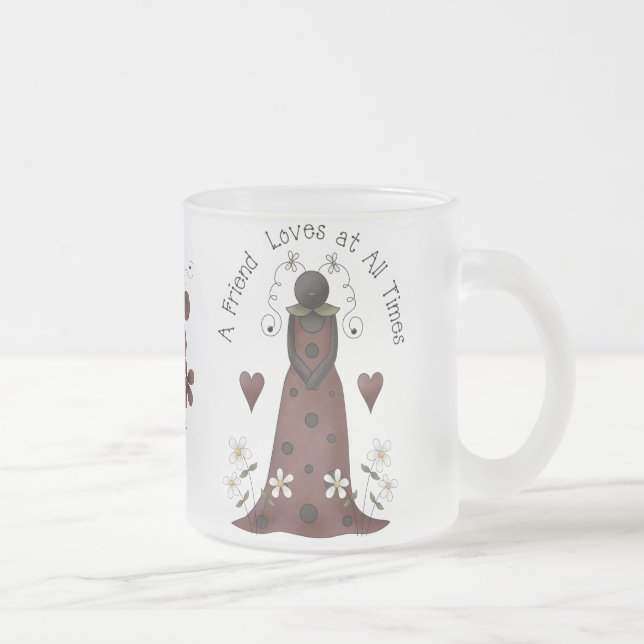 My Best Friend Frosted Glass Coffee Mug (Right)