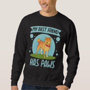 My Best Friend Has Paws Women Corgi Doggy Love BF Sweatshirt