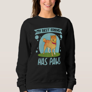 My Best Friend Has Paws Women Corgi Doggy Love BFF Sweatshirt