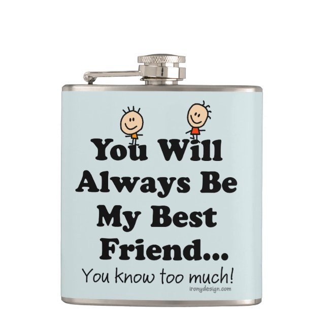 My Best Friend Hip Flask (Front)
