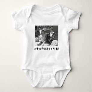 My best friend is a Pit Bull Baby Bodysuit