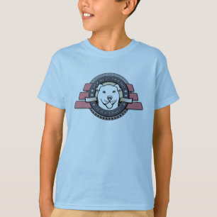 My Best Friend is a Pit Bull Emblem - Kid's Blue T-Shirt