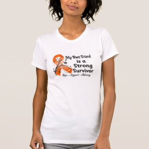 My Best Friend is a Strong Survivor Orange Ribbon T-Shirt