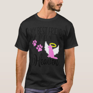 My Best Friend Lives In Heaven Pet Loss Siberian H T-Shirt