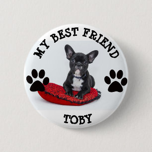 My Best Friend, Pawprints Dog Pet  Photo Button
