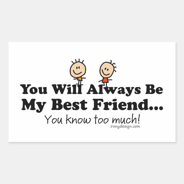 My Best Friend Rectangular Sticker (Front)