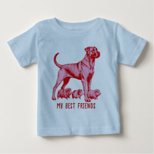 my best friends mixed breed dog guinea pigs baby T-Shirt