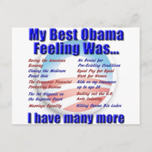 My Best Obama Feeling Was... Postcard