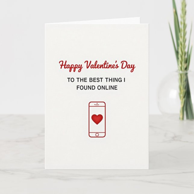My Best Online Valentine Match Card (Front)