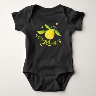 My Best self lemon pun funny Baby Bodysuit