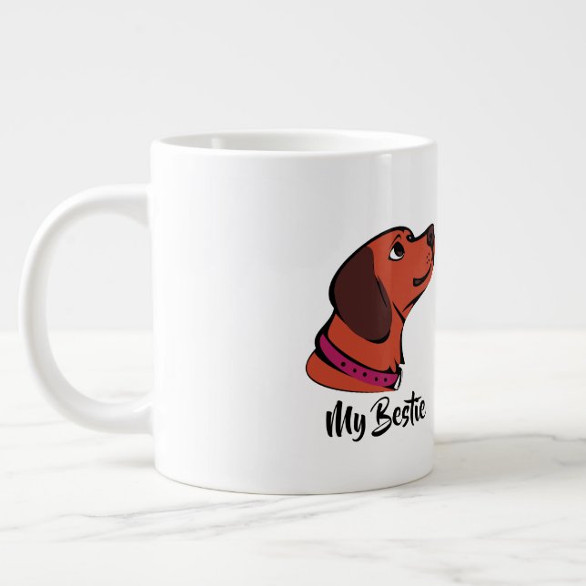 “My Bestie” Coffee Cup | Adorable Puppy Gift       (Left)