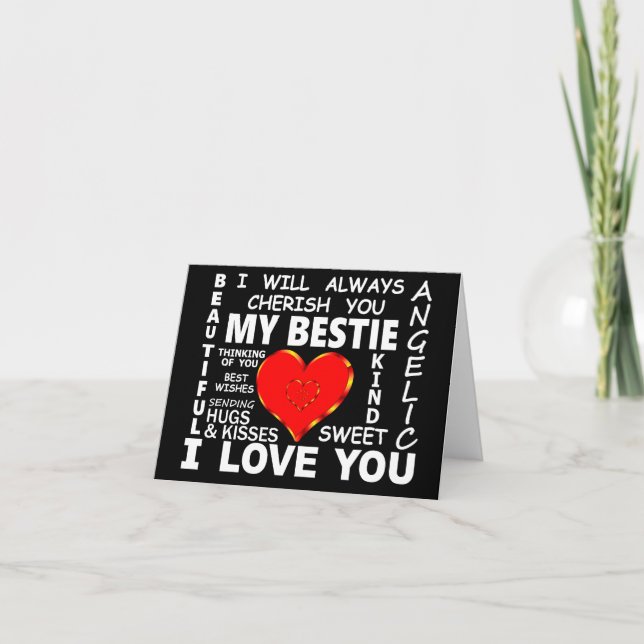 My Bestie I Love You Card (Front)