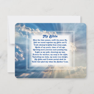 "My Bible" Christian poem with Sunlit Sky Holiday