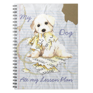 My Bichon Frise Ate My Lesson Plan Spiral Notebook