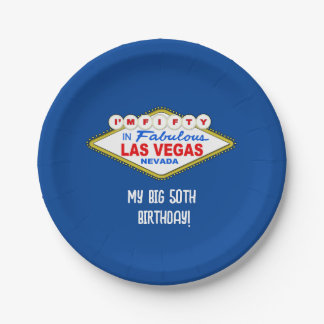 My Big 50th Birthday Vegas Paper Plate