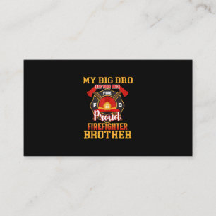 My Big Bro Has Your Back Proud Firefighter Brother Loyalty Card