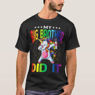 My Big Brother Did It Graduation Graduated Unicorn T-Shirt
