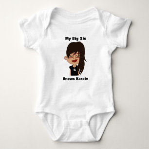 My Big Sis Knows Karate… ADD YOUR OWN TEXT Baby Bodysuit