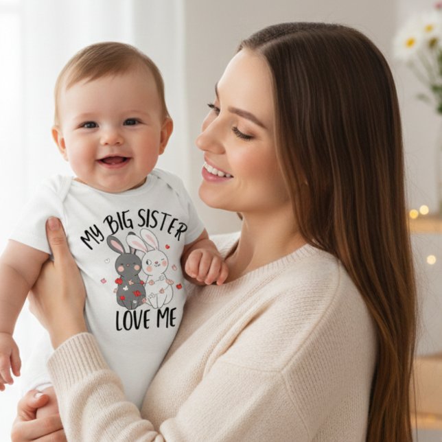 My Big Sister Love Me Baby Bodysuit (My Big Sister Love Me Baby Bodysuit)