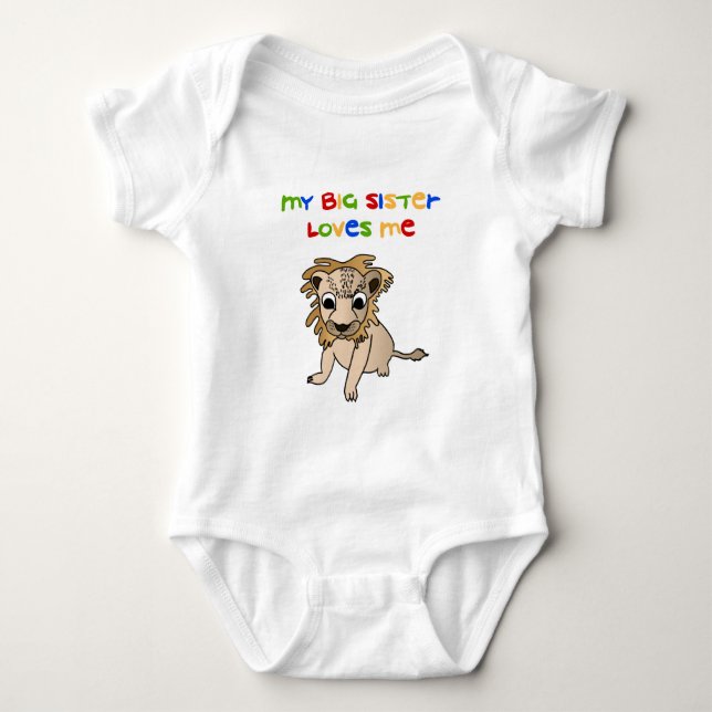 My Big Sister Loves Me Baby Bodysuit (Front)