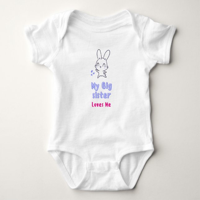 My Big Sister Loves Me Bodysuit (Front)