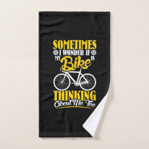 My Bike Thinking About Me Hand Towel