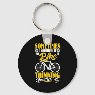 My Bike Thinking About Me Key Ring