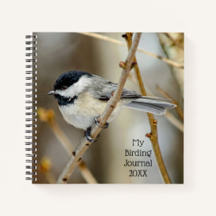 My Birding Journal Chickadee Spiral Notebook