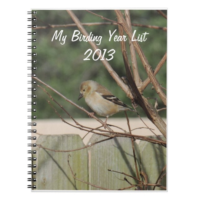 My Birding Year List 2013 - Note Book (Front)