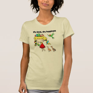 My birds my happiness cute cartoon T-Shirt