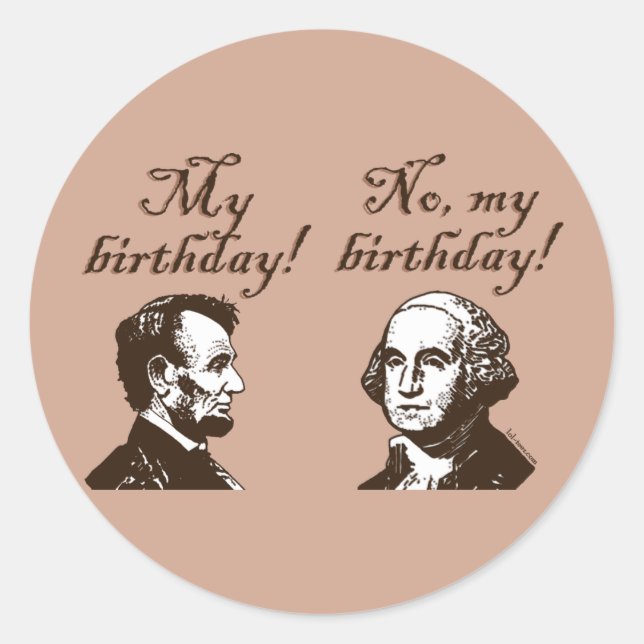 My Birthday Classic Round Sticker (Front)