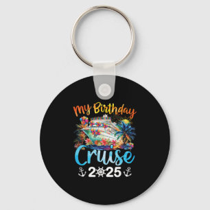 My Birthday Cruise 2025 Family Cruise Vacation Tri Key Ring