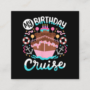 My Birthday Cruise Vacation Cruising Trip Enclosure Card