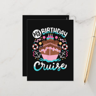 My Birthday Cruise Vacation Cruising Trip Holiday Postcard
