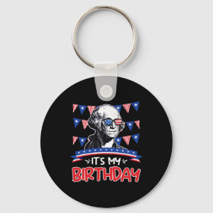 My Birthday Independence Day George Washington Par Key Ring