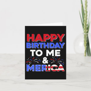My Birthday July 4th American Independence Day Gif Card